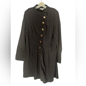 Women's Black Button-Up Coat